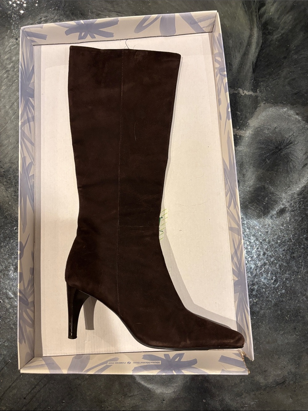Women's Dark Brown Suede Knee-High Dress Boot